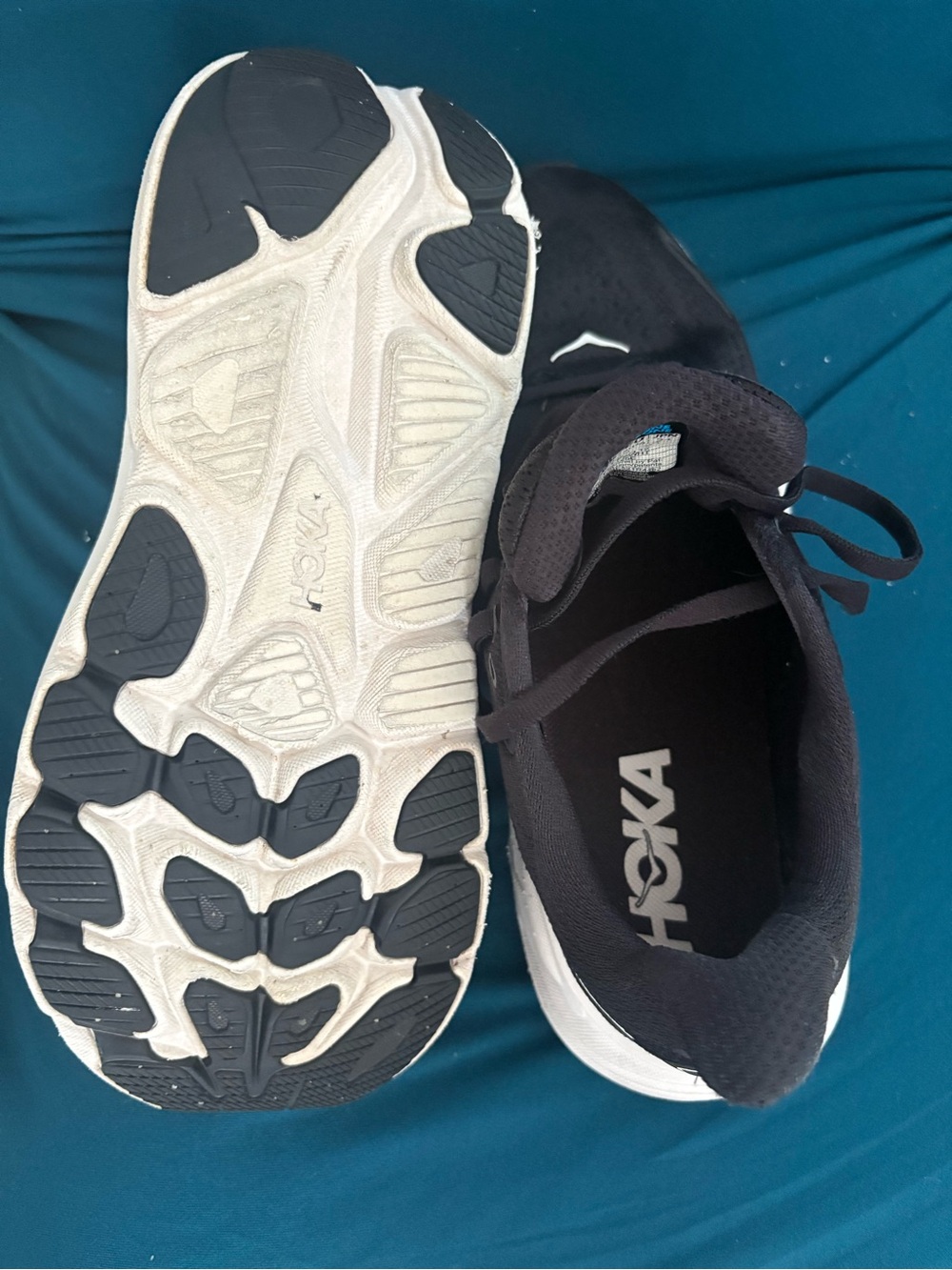 Hoka Women’s Black and White Running Sneakers - Picture 2 of 6
